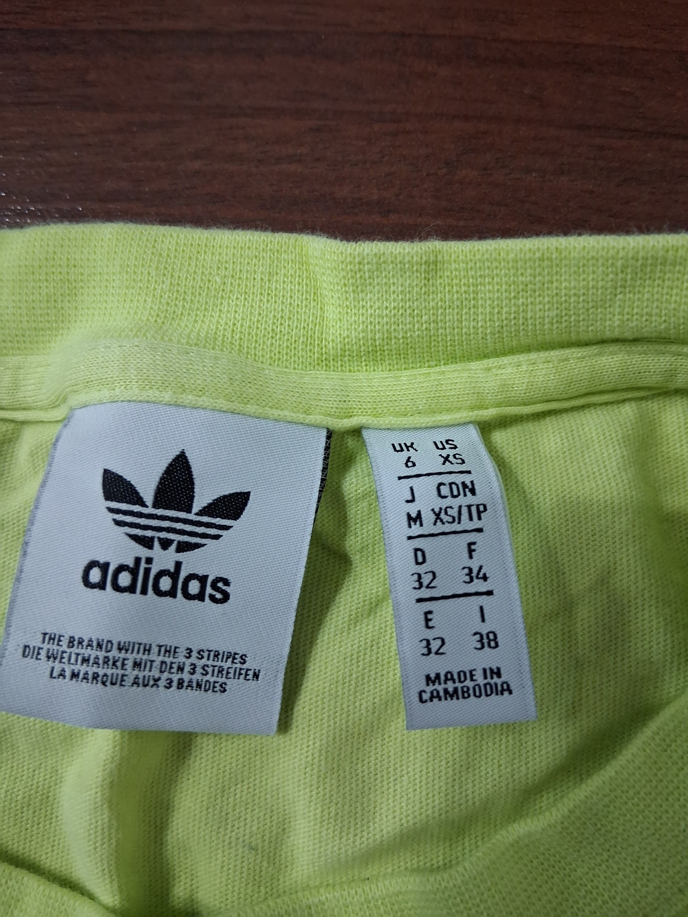 adidas Neon Yellow Cropped Tank Top with Trefoil Logo - Picture 3 of 3